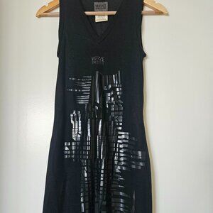 Versace Jeans Couture Little Black Sleeveless Dress Ittierre Italy 26/40 Size 4